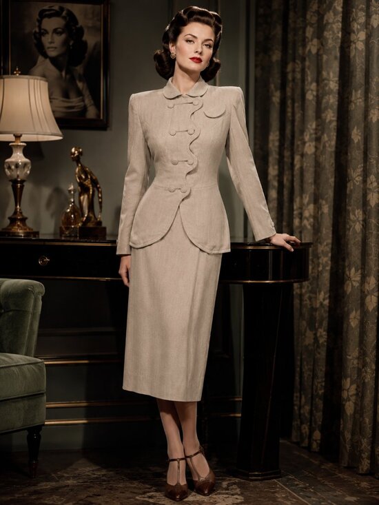 Lilli Ann Dresses & Skirts - ✨ 1950s Lilli Ann of San Francisco Sculptural Wool Suit • Rare Vintage Tailoring
